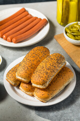 Homemade Poppyseed Hot Dog Buns