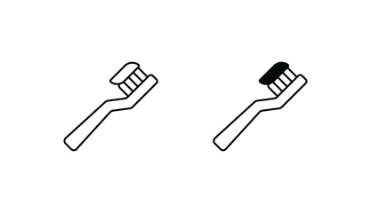 Tooth Brush icon design with white background stock illustration