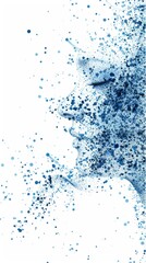 Obraz premium An image of a face made of blue dots, an asactic image of a face.