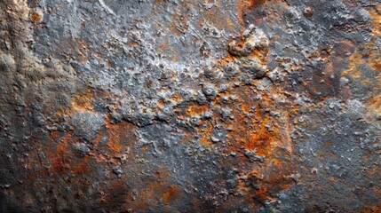 Weathered Metal Texture Background with Rust and Scratches Close-Up