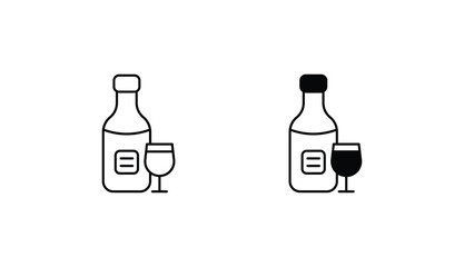 Wine icon design with white background stock illustration