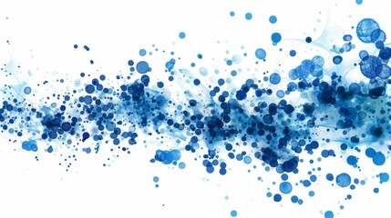 Fototapeta premium Digital image made of blue dots. image of medical research, viruses and bacteria.
