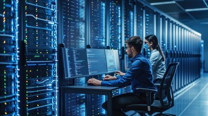 The IT professionals in datacenter