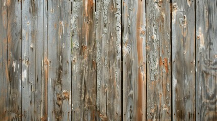 Fototapeta premium Detailed Close-up of Weathered Wooden Fence Showing Grain and Cracks