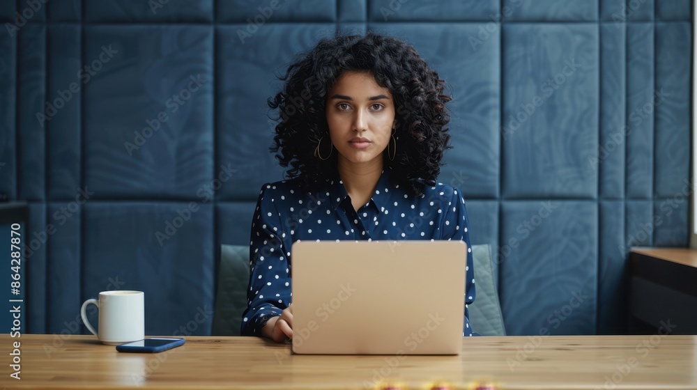 Canvas Prints the woman at desk