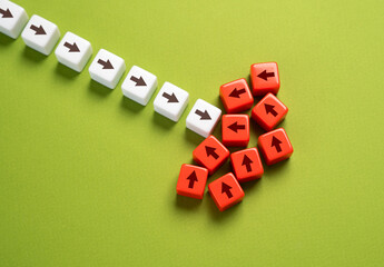 Opposition to progress. Counter pressure and resistance. Overcome difficulties and...