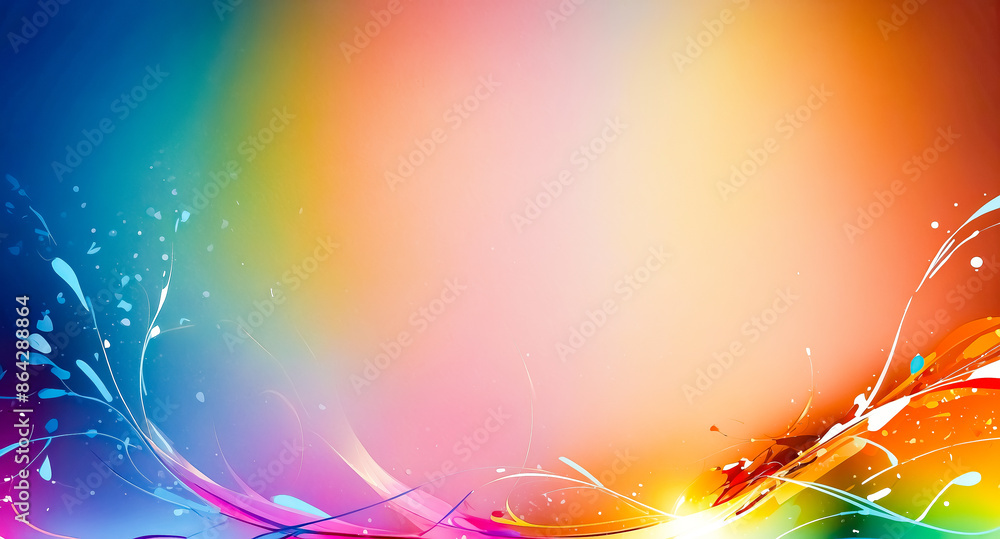 Poster colorful abstract background with splashing paint