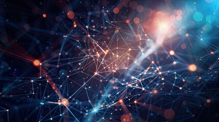 Obraz premium Technology network and digital communication in business with cloud computing concept, web storage for global social media data, online AI server, modern binary image background.