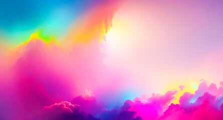 Colorful Cloudscape with Gradient Effect