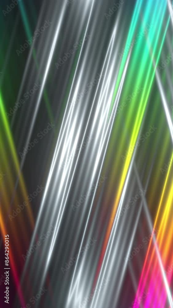 Poster animation of moving rays of colorful prism. motion. moving 3d pattern with sand stripes. geometric p