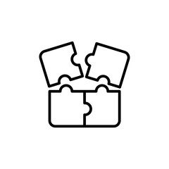 Puzzle Piece Icon for Brain Games and Problem Solving