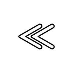 Obraz premium Rewind Arrow Icon for Media Playback Controls