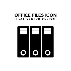 Office Files Flat Vector Icon Design on White Background