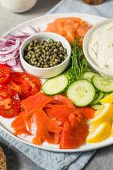 Salmon Lox Bagel Platter