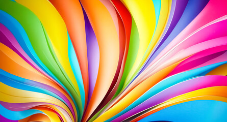 Abstract Colorful Swirling Lines