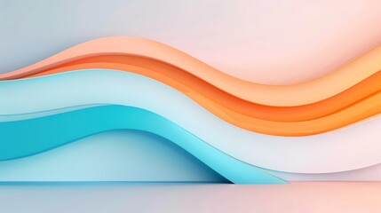 Obraz premium Set of three colorful backgrounds with abstract shapes in blue and orange colors for design