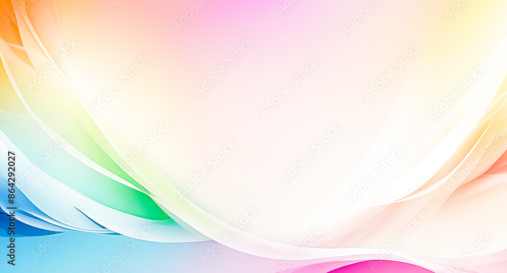 Poster abstract colorful background with smooth waves