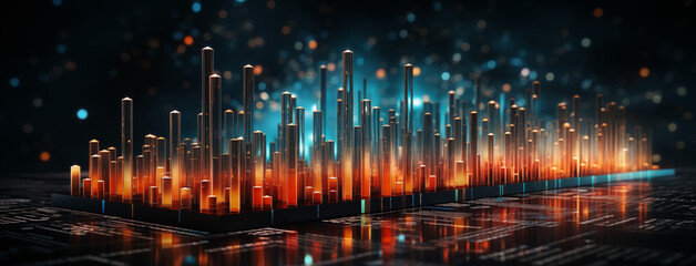 Fototapeta premium Futuristic Digital Interface with Holographic Elements