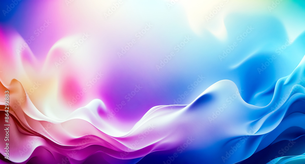 Poster Abstract Wavy Background with Vibrant Gradient Colors