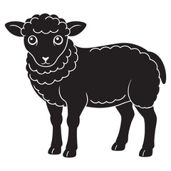 sheep silhouette isolated vector illustration icon