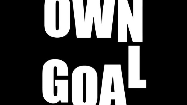 Own Goal football match player animation vedio on black screen