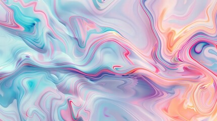 Fototapeta premium Abstract Liquid Swirls in Pastel Colors