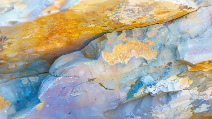 Fototapeta premium Stunning hyper detailed macro shot of a rough stone surface highlighting its natural textures