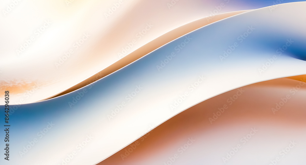 Poster abstract background with curved lines and soft colors