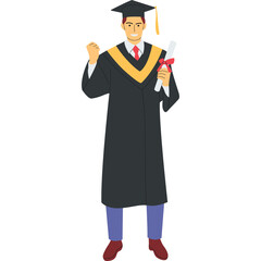 People Celebrating Graduation Illustration