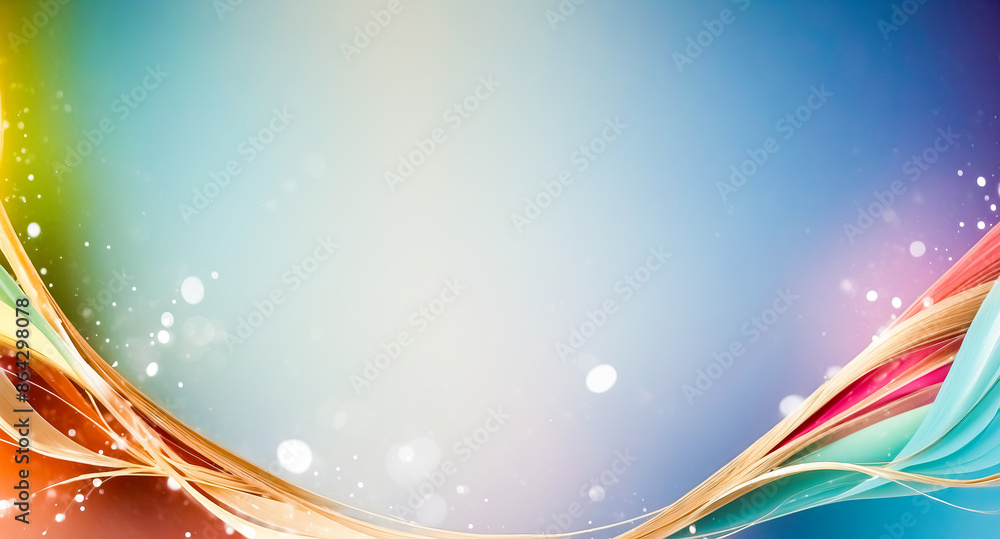 Poster abstract colorful background with bouncing lines