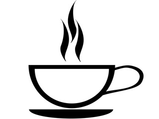 Cup of coffee icon. Cup flat vector icon. Thin line sign for design logo, web, etc. flat vector with lines.