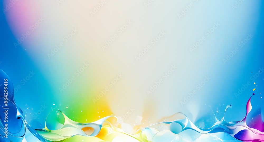 Poster abstract colorful liquid background with copy space