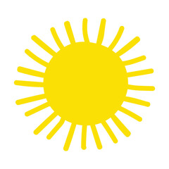 Cartoon sun symbol. Vector illustration