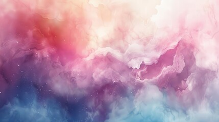 Fototapeta premium ethereal watercolor fusion dreamy digital background with soft pastel textures digital illustration