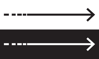 Arrow modern line style icon. isolated on white and black background. EPS 10