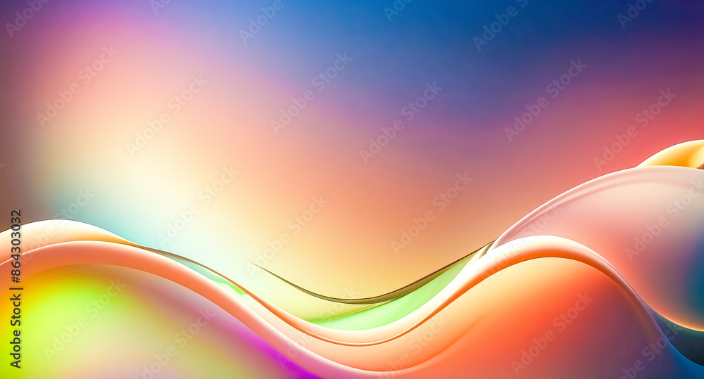 Aufkleber abstract gradient background with smooth curves