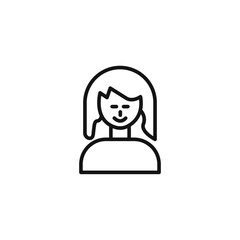 Woman Profile Icon for Female Representation and Gender Equality