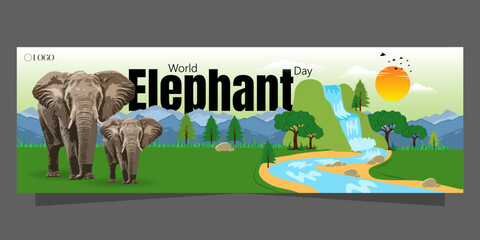 Elephant Day celebrated on August 12th, raises awareness about the urgent need to protect elephants © designbyrockers