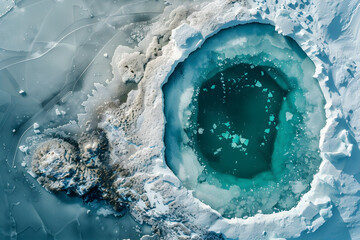 Aerial View of Antarctica, Antarctica Glacier, Glacier Breaks from Climate Change, Melting ice aerial shot, Aerial polar landscape, Global Warming Effects