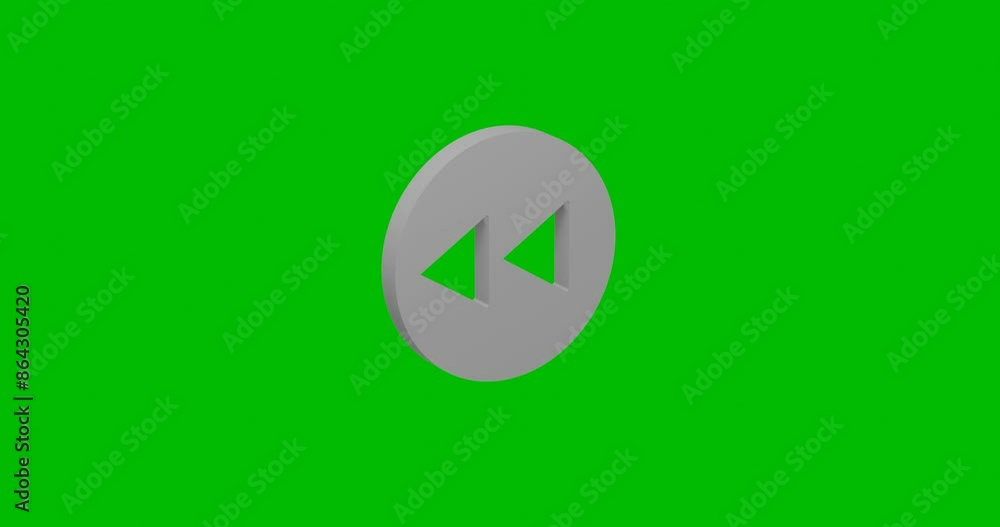 Poster animation of rotation of a white fast forward symbol with shadow. simple and complex rotation. seaml