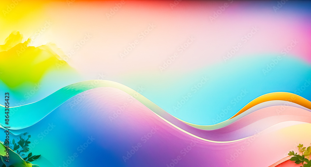 Poster abstract colorful background with wavy lines