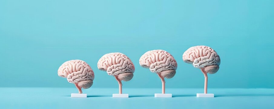 Brain s aging process with key changes over time, Neuroscience, Aging brain.