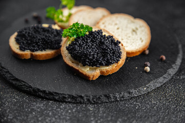 caviar lumpfish black caviar fresh seafood appetizer meal food snack on the table copy space food background