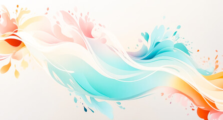 Abstract colorful wave background