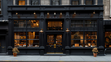 Facade of a traditional French boutique