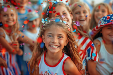 Fototapeta premium Happy Children Celebrating at a Festive Event