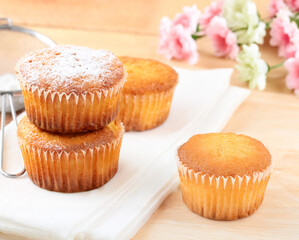 homemade muffins with berries for dessert