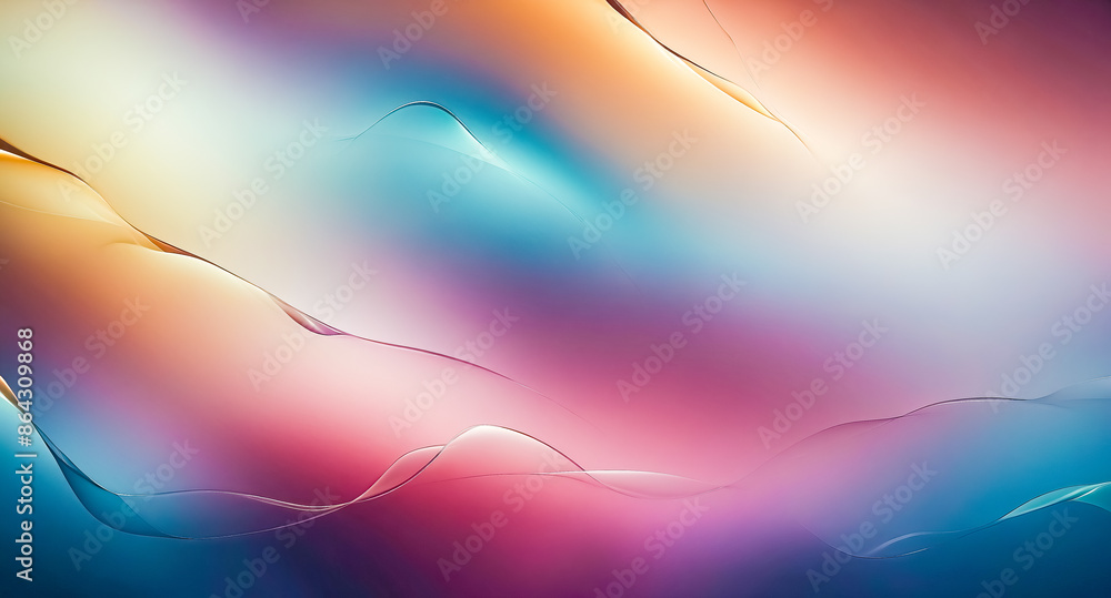 Poster abstract gradient background with fluid lines and colors