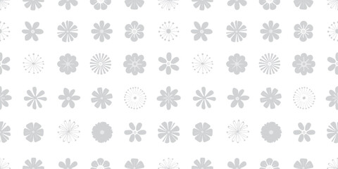 Floral illustration background. Seamless pattern.Vector. 花のイラストパターン