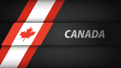 Edge background Canada graphic and label.